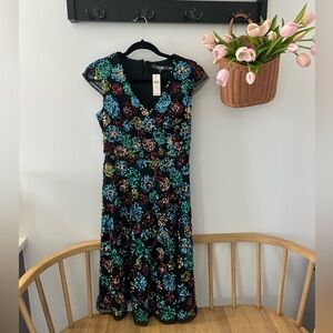 Anthropologie Eva Franco Multicolor Floral Midi Dress